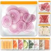12Pcs Bolsas Reutilizables para Alimentos Herméticas y Ecológicas (Naranja, 28x26cm)