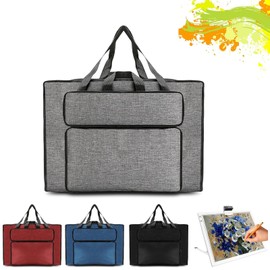 MeYuxg Transport Bag for Drawing Board, Drawing Bag A3, Waterproof Art Bag, Artist Folder Handbag, Multifunctional Drawing Bag for Art Supplies Storage and Travel (Grey), gray, simple