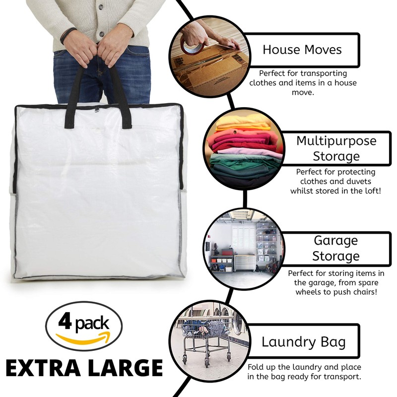 DECO EXPRESS Laundry Bags, Heavy Duty Jumbo Garage, Attic Or