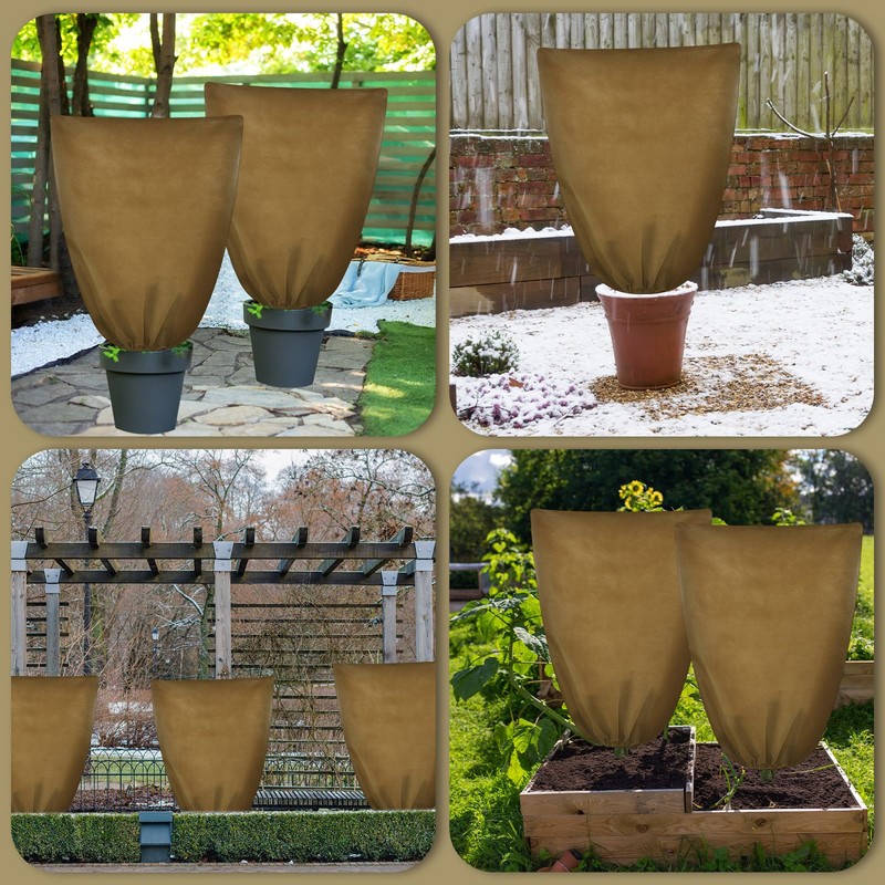 Wesnoy 6 Pcs Winter Plant Covers Freeze Protection 48" x