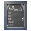 Cohas Hello World Newborn Baby Announcement Sign with Chalkboard Style