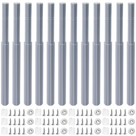 Push to Open Door Opener, Pack of 12 Cupboard Door Opener, Tip On Plastic Push Catch, Magnetic Pressure Door Opener, Cabinet Push to Open Door Opener, Cabinet Door Damper for Doors, Fittings,