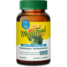 MegaFood Men's Multi for Men over 50| Whole Food Based Multivitamin| Iron-Free, with Vitamin C, E, Zinc, Vitamin B12| Men’s Multivitamin | Supports Optimal Health and Wellbeing| 60 Tablets| 1 Month supply