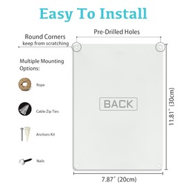 Leave Package Here Bleach Signs, 20 cm x 30 cm Metal Signs, Delivery Decor for the Front Door Leave Package Here Metal Tin Sign (EN on the Right Side 2313)