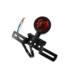 General Purpose Billet Tail Lamp Light [ADVANTAGE] Bullet Bullet Custom American Motorcycle Number Stay (B Type/Black)