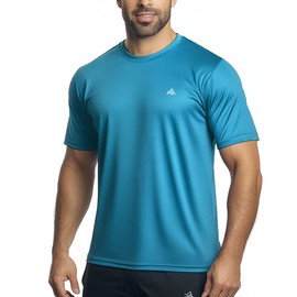 GearGlacier Instant Cooling Quick Dry Workout Shirt for Men Coolmax Moisture Wicking Performance Crew Neck Running Comfort