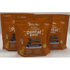 Zesty Paws 3PK Zesty Paws All In One Functional Dental Bones ~ 28 Small Bones EA ~ EXP 2/26