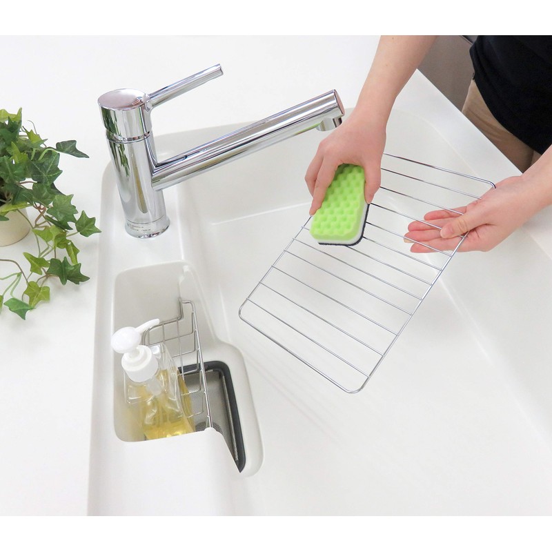 Towa Sangyo Kitchen Sponge Neo Hard Slim Sponge, Green, 2.4