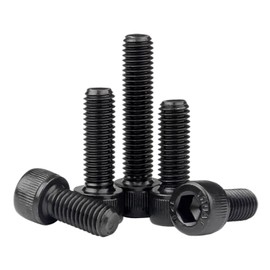 FandWay Cylinder Screws with Hexagon Socket DIN912, Full Thread M6 x 8/12/16/20/30 mm, Black, 12.9 Class Carbon Steel, Hex Hex Button Screw Set with Wrenches (15 of Each Size)