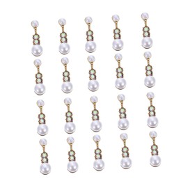 BIUDECO Unique DIY Nail Art Pearls Pcs Pearl Fingernail Patches Stylish Nail Decor for Women Ladies