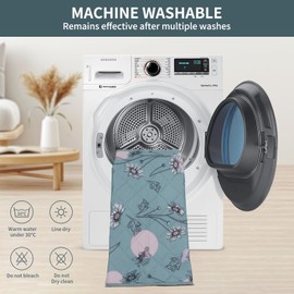 IEUUMLER Pack of 1 Puppy Pads Washable for Dogs, Reusable and Quick Absorbing PIPI Mats Training Pads for Playpen/Car Seat/Sofa FC013 (Green Daisies, 122 x 122 cm, 1 Piece)