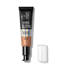 e.l.f. Camo CC Cream - Base correctora de color de cobertura media a completa con FPS 30, mediano 375 N, 1.05 onzas