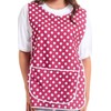 Ladies Polka Dot Design With Piping Tabard Apron Overalls Front