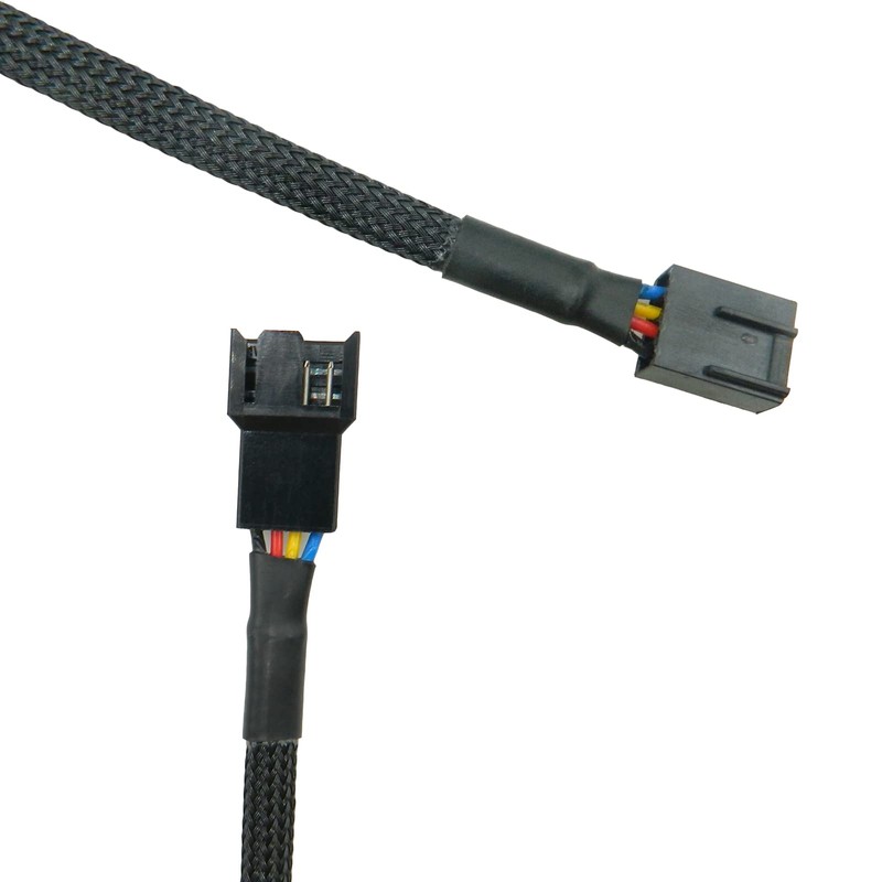 5PCS 4-Pin PWM Fan Splitter Cable, FBHDZVV Sleeved Braided Adapter