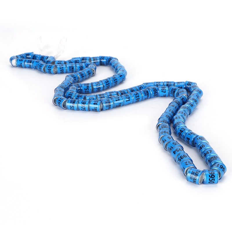 100pcs Pigeons Training Foot Rings Identify Numbered Blue Leg Bands