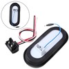 Partswcgg 4Pcs 6" Oval Red Stop Turn Tail Lights to
