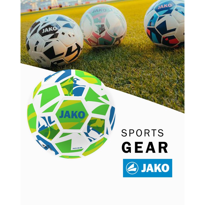 JAKO Lightball River, White/Neon Green/Neon Yellow, 4 (290 g)