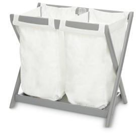 Bassinet Stand Hamper Insert Compatible with UPPAbaby Bassinet Stands, 2 pack, Dual Compartment and Carry Handles (bassinet stand is not included)