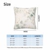 Botanical Plant Throw Pillow Covers Set of 2,Green Gold Floral