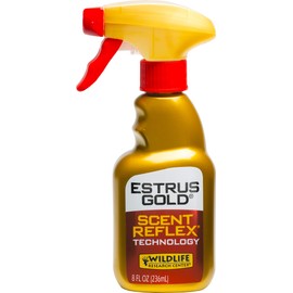 Wildlife Research Center Estrus Gold, Super Premium Synthetic Doe Estrus Scent with Scent Reflex Technology, Ultra-Realistic Rut Attractant, Synthetic Hunting Scent, 8 FL OZ Trigger Spray Bottle