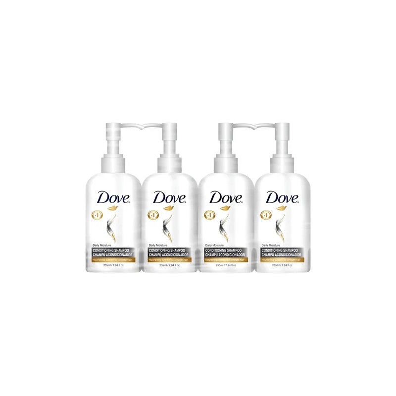 Shampoo Acondicionador Dove Humectación Diaria 4pz 235ml Cu