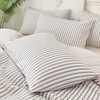 Comforter Queen Set Striped Grey 100% Soft Washed Microfiber Jacquard