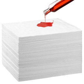 Hoolerry Oil Absorbent Pads Weight Dimpled Pad Garage Accessories Water Absorbent Mat Oil Spill Mat for Absorbing Protecting Home Garage Basement (100 Pcs,White,15 x 19.7 Inch)