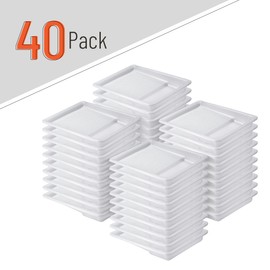 Bates- Paint Tray Liner, 9 Inch, 40 pcs, White Paint Pans Trays, Plastic Paint Tray, Disposable Paint Tray, Paint Roller Tray, Paint Trays for Painting Walls, Roller Tray Liners, Paint Pan Liners