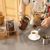 Yangbaga Glass Coffee Container with Wooden Shelf,2×45OZ Coffee and Sugar