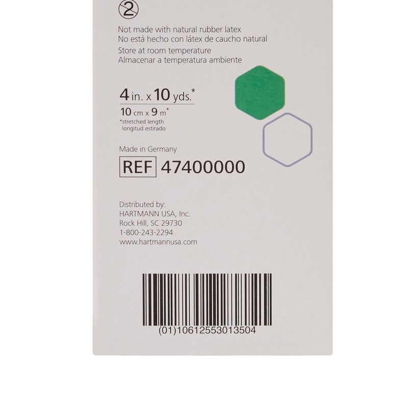 Hartmann 47400000 Econo-Paste Latex-Free Conforming Zinc-Oxide Paste Bandage, 4" Width,