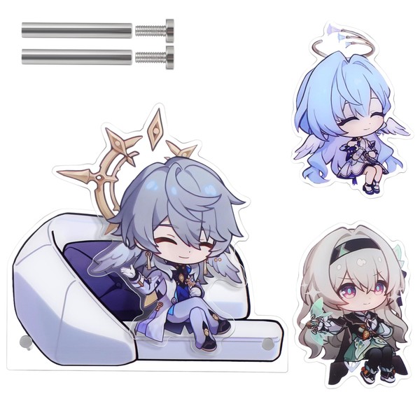 Genshin Impact 2-in-1 Magnetic Acrylic Stand: Includes 3 Figures and