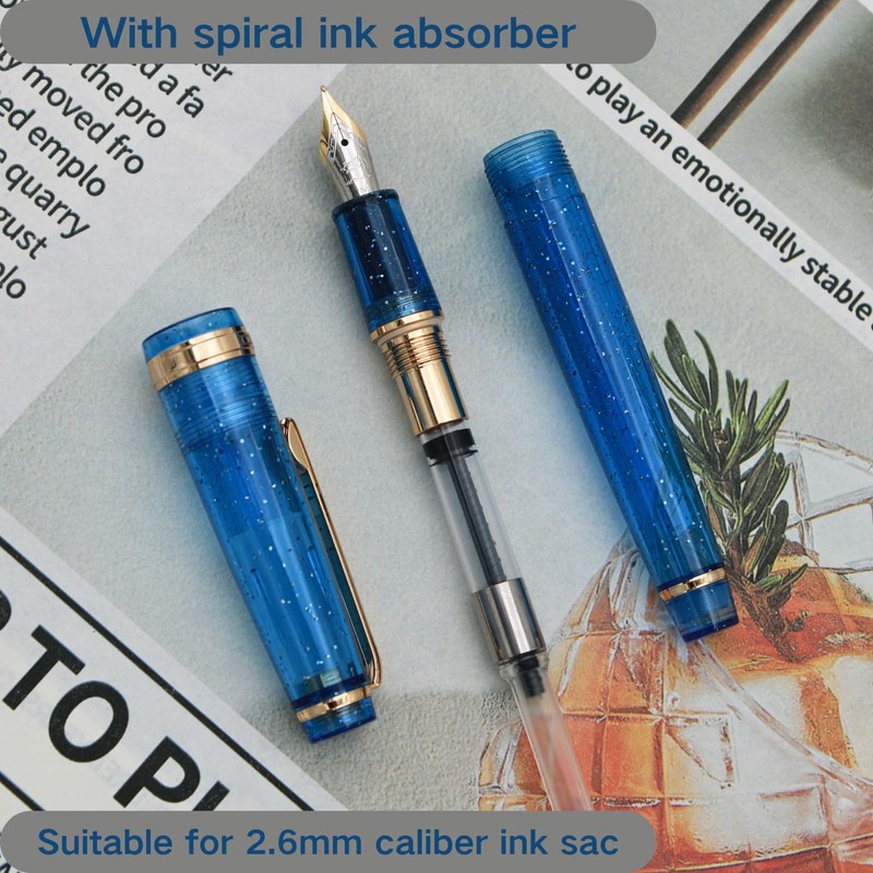 Jinhao 82 Fountain Pen - Acrylic Material Pen Barrel, Iridium