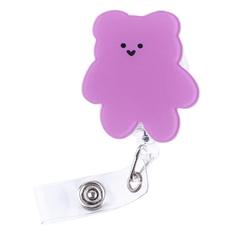 4Pcs Name Decorative Badge Reels with Clip on ID Card