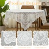 LXUEJIE Lace Tablecloth, 35.4 x 35.4 Inch Square White Lace