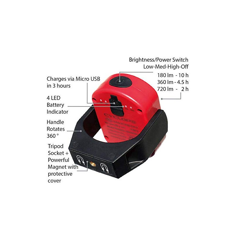MAXXEON Cyclops Workstar MXN00810 Rechargeable Commercial Grade LED Work Light