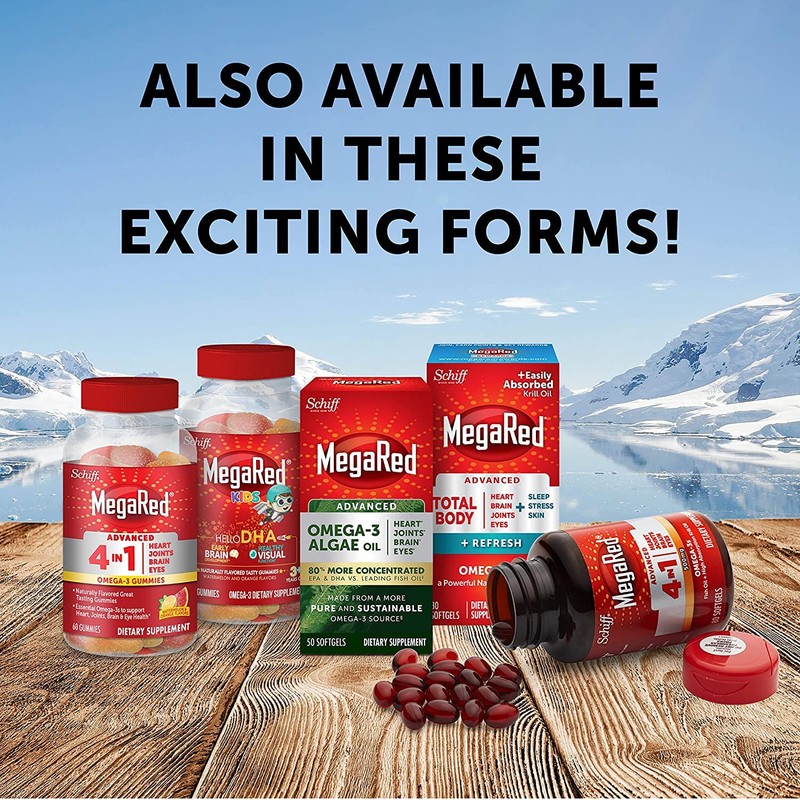 MegaRed Krill Oil 350mg Omega 3 Supplement with EPA, DHA,