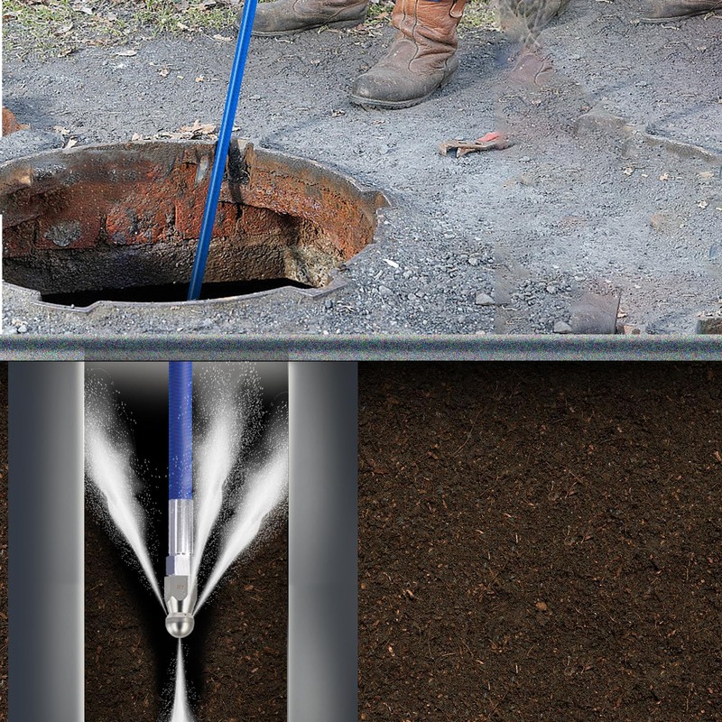 Sewer Jetter Kit for Pressure Washer 50FT, 5800 PSI Water