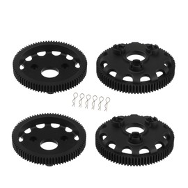 Mesimsple Plastic 4PCS 86T Spur Gear 48P & Body Clips for 1/10 Slash 2WD VXL Rustler 2WD VXL Stampede Bandit 2WD VXL XL-5 Series RC car Upgrade Parts