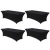 ABCCANOPY 4 Pack 6 ft Spandex Tablecloths Stretch Table Cover