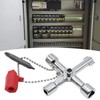4 Way Sillcock Key Cross Key Zinc Alloy Multifunction Universal