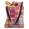 Cute Preppy Madras Plaid Patchwork Summer Pattern Tote Bag