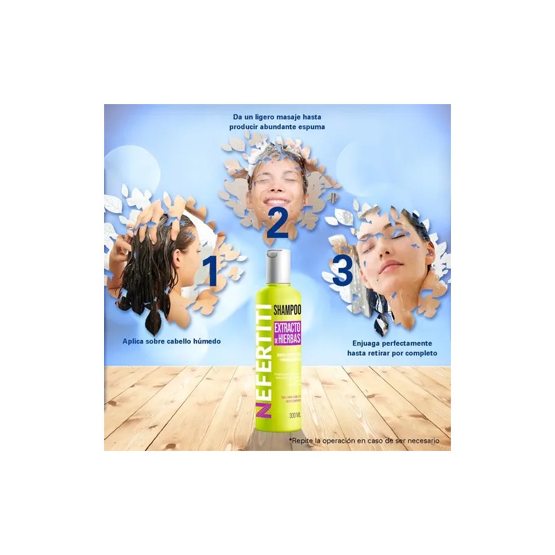 Shampoo De Hierbas Cabello Dañado Nefertiti 300ml