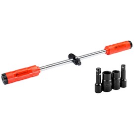 Powerbuilt Billy Club Universal Lug Wrench with Socket Storage, SAE and Metric, Remove Lug Nuts Tire Wheels - Gen-3 643045ECE