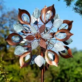 Lariander Wind Spinners Outdoor for Yard and Garden, Metal Large Wind Spinner & Sculptures 84 Inch, Garden Spinner Windmills for Yard Decor Gifts for Family Friends