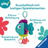 Ravensburger 4876 play+ Pop-it Piranha (blue), cuddly toy with many