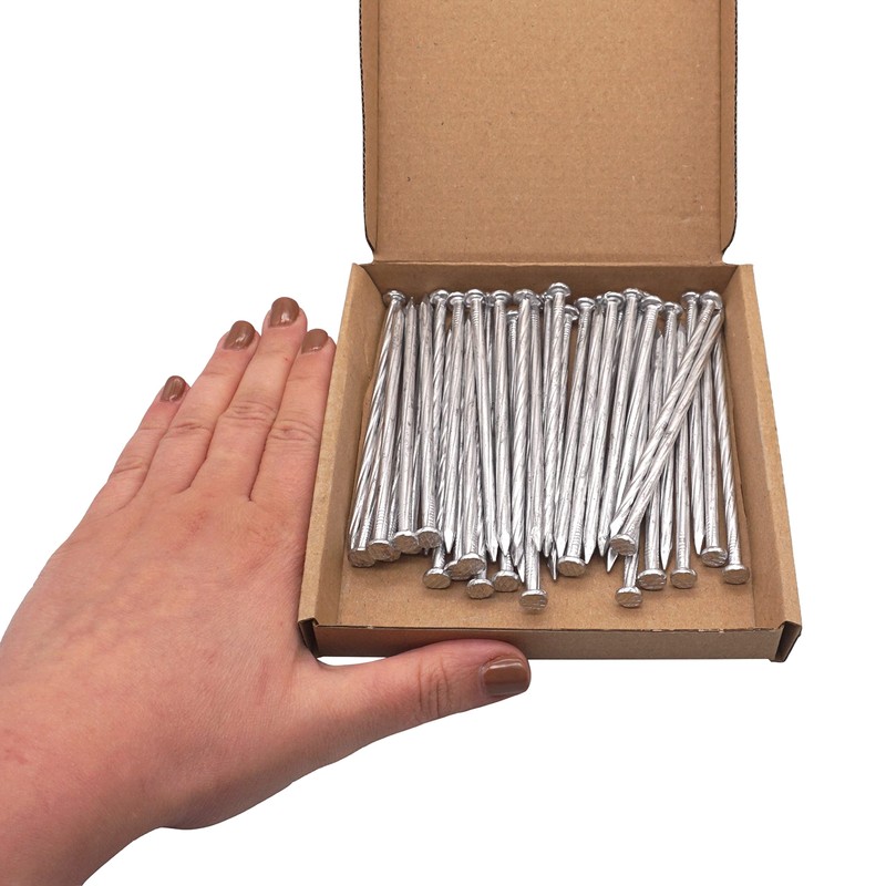SKIR'CO (Pack of 40) Square Twisted Steel Nails 4.0 x