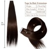 BIBHAIR Tape in Hair Extensions,20pcs 50g 24 Inch Medium Auburn