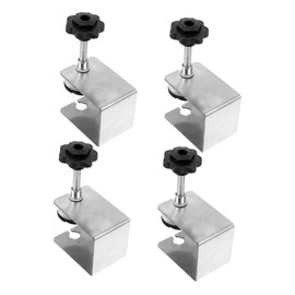 IWOWHERO 4Pcs Stainless Steel Adjustable Drawer Face Clamps Versatile Clamps for Woodworking Projects and Drawer Front Installation Durable Tool for Cabinet Door Assembly