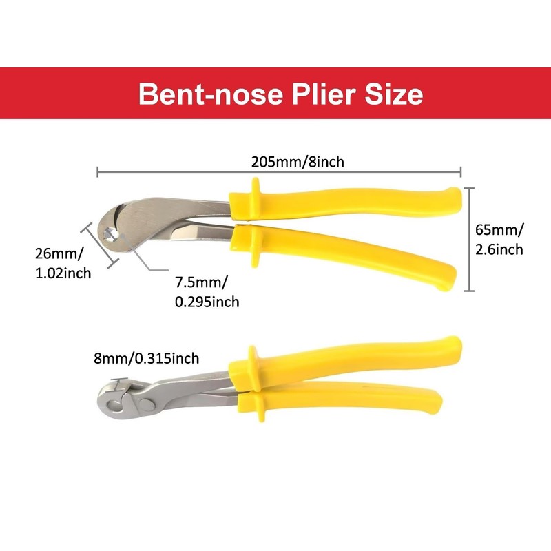 2 Pack J-Clip Pliers for Cage, Gabions, Fencing Making or