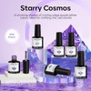 modelones Purple Glitter Gel Nail Polish Set, 6 Colors Shimmer
